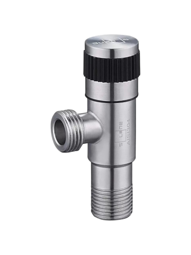 Кран шаровой  НР/НР 1/2"х3/4" круг-ручка, для сантех. приборов SOLONE (нерж. сталь) /80/1 шт.уп./