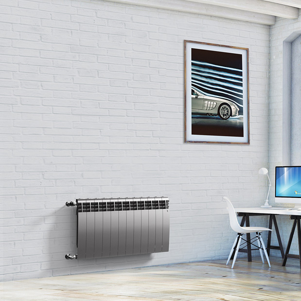 Радиатор биметаллический 500/87 мм  6 секции Biliner/Silver Satin ROYAL THERMO