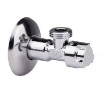 Кран угловой хромированный для смесителя с кран-буксой 1/2"х3/8" ICMA