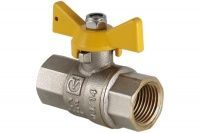 Кран шаровой газовый VALGAS, рукоятка бабочка 1/2" внутренняя/внутренняя