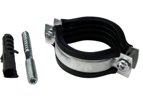 Хомут оцинкованный  3/4" (25-29 мм) RTP /120 шт.уп/ (в комплекте шпилька М8*80 и дюбель)