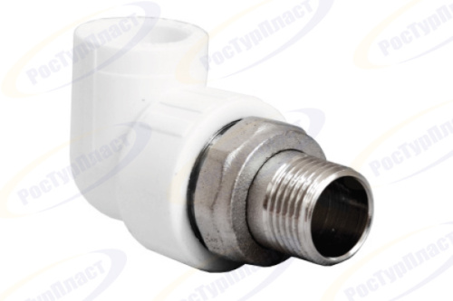 Угольник для радиатора PPR HP 20х1/2" с американкой RTP /100/25 шт.уп/