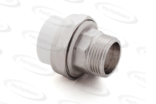 Муфта комбинированная разъемная PPR НР 20х 1/2" RTP /200/20 шт.уп/