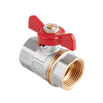 Кран шаровой полнопроходной AquaHit 3/4" в/в, бабочка