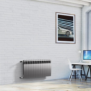 Радиатор биметаллический 500/87 мм  6 секции Biliner/Silver Satin ROYAL THERMO