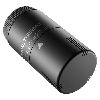 Термоголовка жидкостная М30х1,5 мм Design ROYAL TERMO (черный)