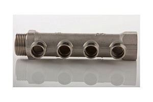 Коллектор VALTEC 3/4", 4 вых. х 1/2" вн.												