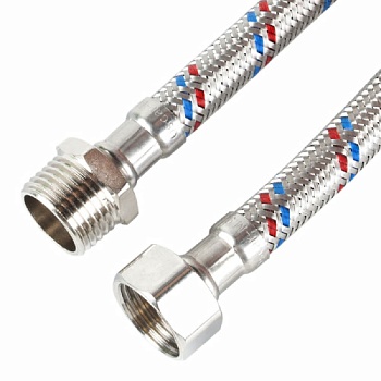 Подводка для воды, сталь 1/2" г/ш 120 см