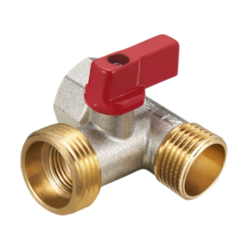 Кран шаровой ВР/НР/НР  1/2"х3/4"х1/2" проходной, для сантех. приборов ZEGOR (латунь) /72/1 шт.уп./