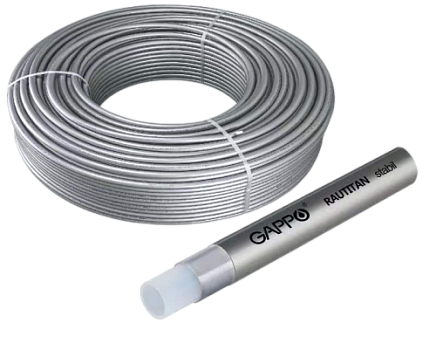 Труба PEX-a/AL/PEX-a d16.2x2.6 stabil GAPPO (серая) /бухта 100 м/