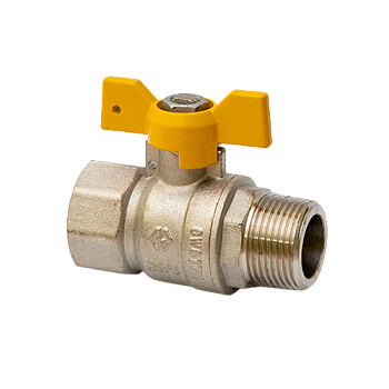 Кран шаровый газовый полнопроходной  3/4"в/н, бабочка MVI