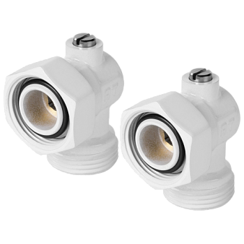 Набор нижнего подключения угловой 3/4"х3/4"EK раздельный ROYAL THERMO (белый)